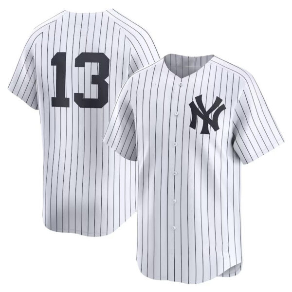 New York Yankees #13 Jazz Chisholm JR. White NO NAME Limited Stitched Baseball Jersey