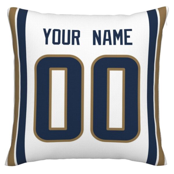 Custom LA.Rams Pillow Decorative Throw Pillow Case - Print Personalized Football Team Fans Name & Number Birthday Gift Football Pillows