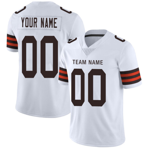 Custom C.Brown Football Stitched American Jerseys Personalize Birthday Gifts White Jersey