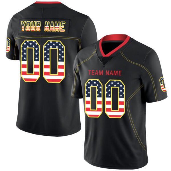 Custom KC.Chiefs Stitched American Football Jerseys Personalize Birthday Gifts Black Jersey