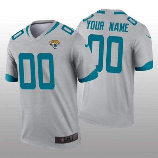 Custom J.Jaguars Silver Inverted Legend Jersey Stitched American Football Jerseys