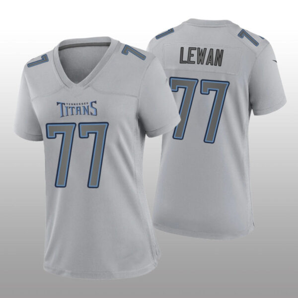 T.Titans #77 Taylor Lewan  Gray Atmosphere Game Jersey Stitched American Football Jerseys