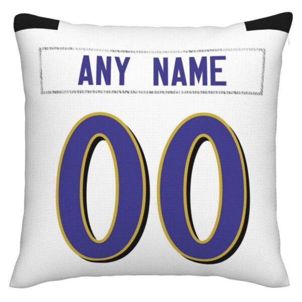 Custom B.Ravens Pillow Purple Football Team Decorative Throw Pillow Case Print Personalized Football Style Fans Letters & Number Birthday Gift Football Pillows - Image 3