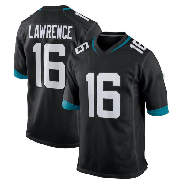 J.Jaguars #16 Trevor Lawrence  Black Alternate Player Game Jersey Stitched American Football Jerseys