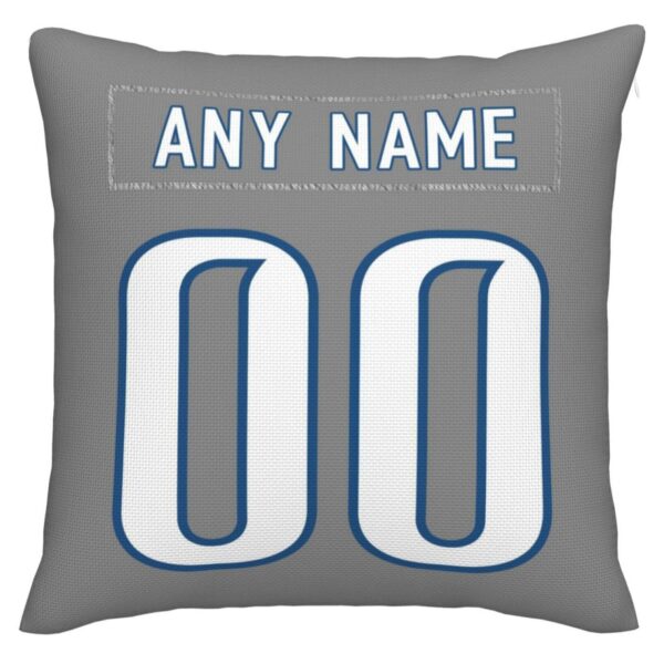 Custom D.Lions Pillow Decorative Throw Pillow Case - Print Personalized Football Team Fans Name & Number Birthday Gift Football Pillows - Image 2