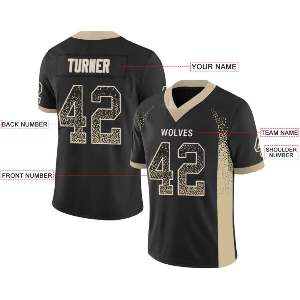 Custom NY.Giants Stitched American Football Jerseys Personalize Birthday Gifts Black Jersey - Image 2