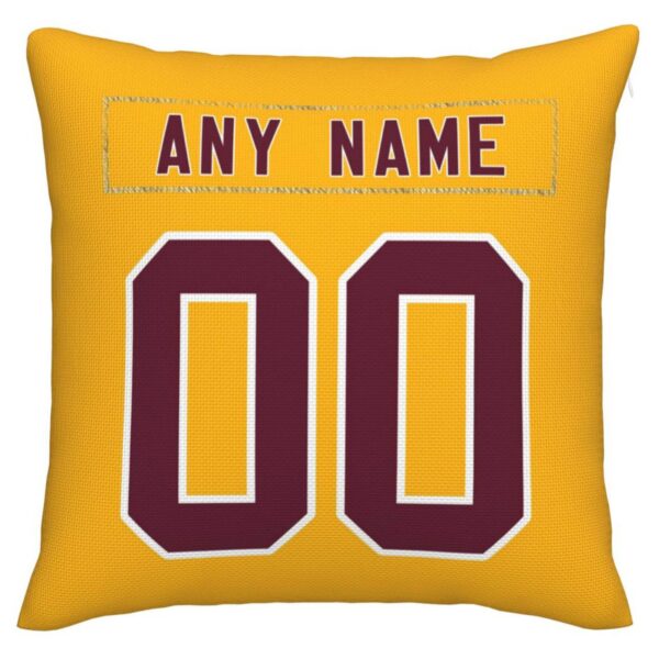 Custom W.Football Team Pillow Decorative Throw Pillow Case - Print Personalized Football Team Fans Name & Number Birthday Gift Football Pillows - Image 2