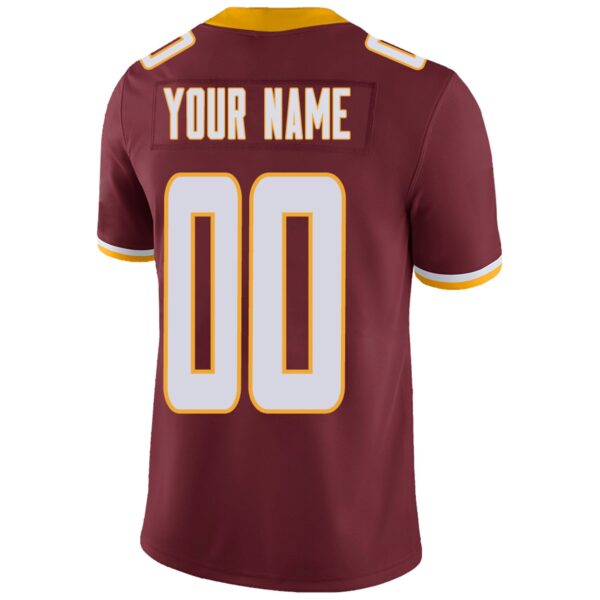 Custom W.Football Team Player or Personalized Design Your Own Name for Men's Women's Youth Jerseys Burgundy Football Jerseys - Image 5