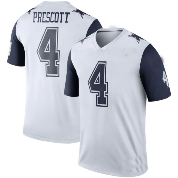 D.Cowboys #4 Dak Prescott White Color Rush Legend Player Jersey Stitched American Football Jerseys