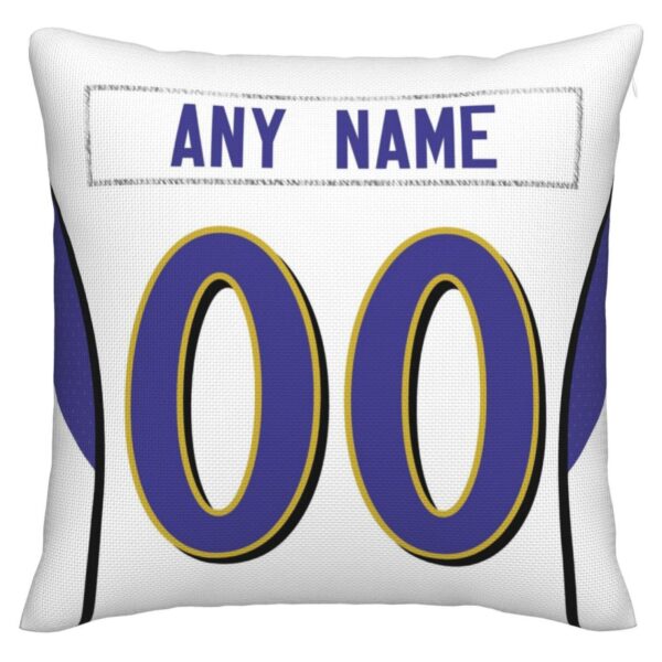 Custom B.Ravens Pillow Purple Football Team Decorative Throw Pillow Case Print Personalized Football Style Fans Letters & Number Birthday Gift Football Pillows - Image 3