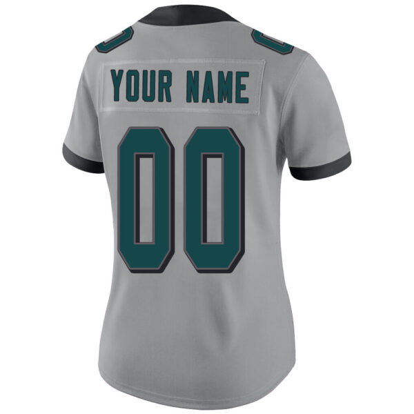 Custom P.Eagles Stitched American Football Jerseys Personalize Birthday Gifts Grey Jersey - Image 3