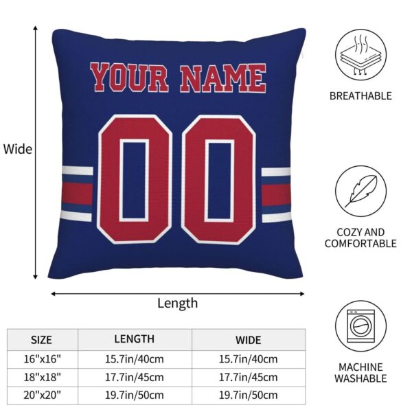 Custom NY.Giants Pillow Decorative Throw Pillow Case - Print Personalized Football Team Fans Name & Number Birthday Gift Football Pillows - Image 7