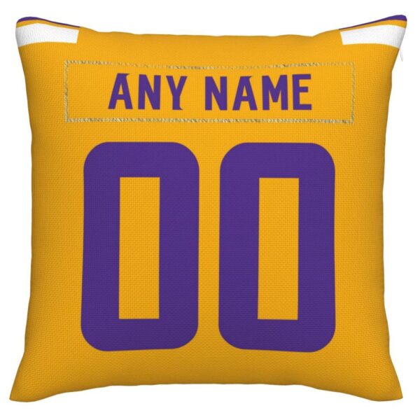 Custom MN.Vikings Pillow Decorative Throw Pillow Case - Print Personalized Football Team Fans Name & Number Birthday Gift Football Pillows - Image 3