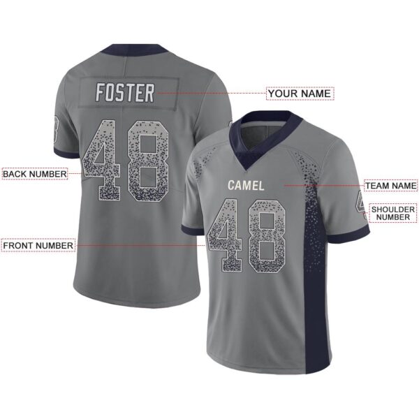 Custom D.Cowboys American Men's Youth And Women Stitched Grey Football Jerseys Personalize Birthday Gifts Jerseys - Image 2