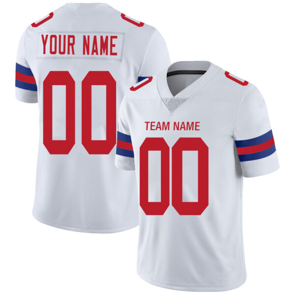 Custom NE.Patriots Stitched American Football Jerseys Personalize Birthday Gifts White Jersey