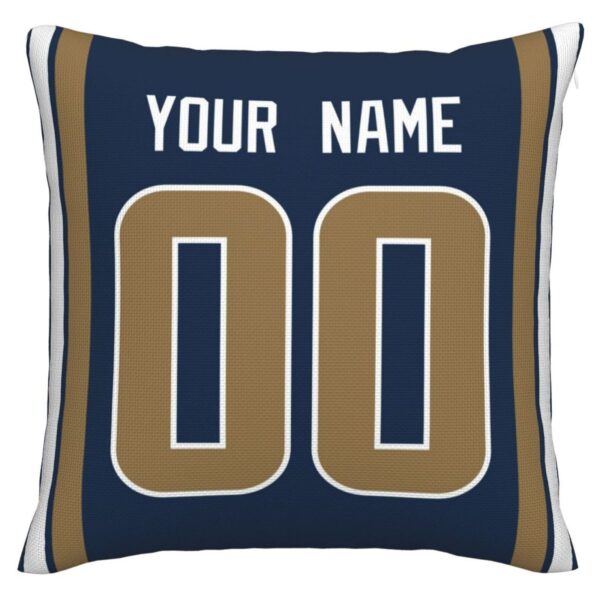 Custom LA.Rams Pillow Decorative Throw Pillow Case - Print Personalized Football Team Fans Name & Number Birthday Gift Football Pillows - Image 3