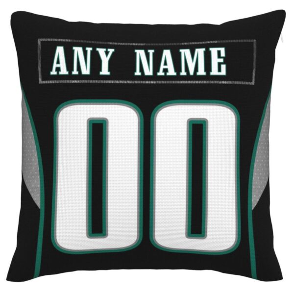 Custom P.Eagles Pillow Decorative Throw Pillow Case - Print Personalized Football Team Fans Name & Number Birthday Gift Football Pillows - Image 3