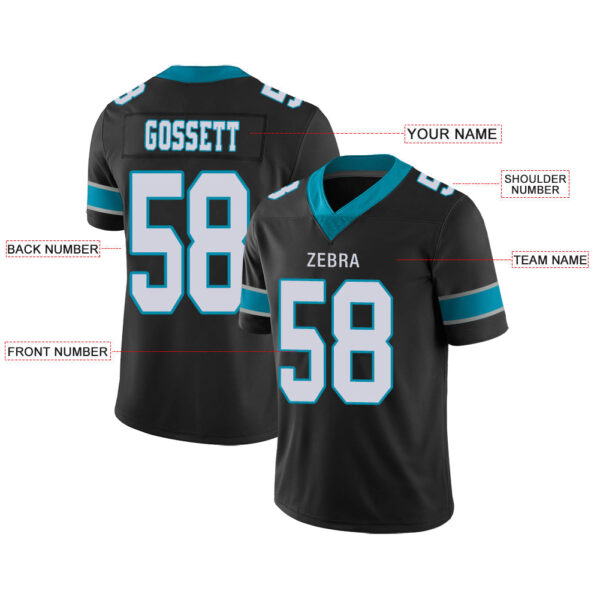 Custom C.Panther Stitched American Football Jerseys Personalize Birthday Gifts Black Jersey - Image 2