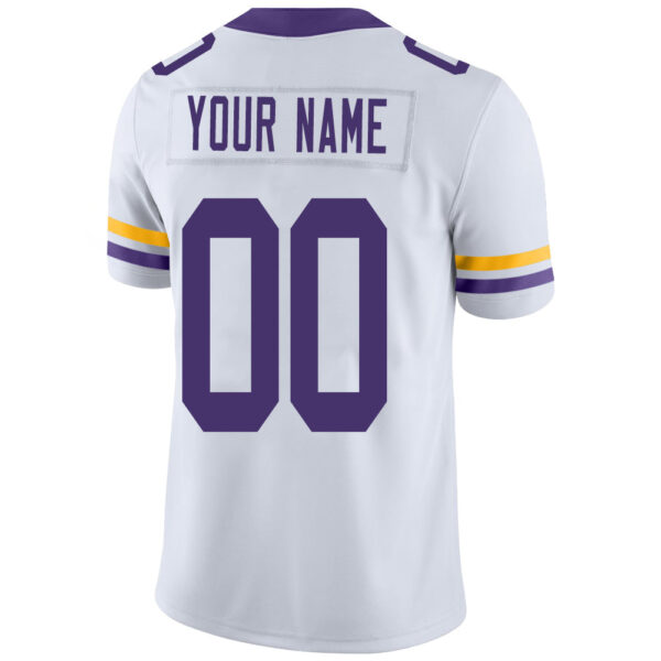 Custom MN.Vikings Stitched American Football Jerseys Personalize Birthday Gifts White Jersey - Image 3