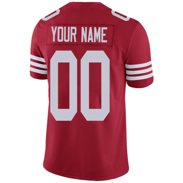 Custom SF.49ers Stitched American Football Jerseys Personalize Birthday Gifts Red Jersey - Image 3