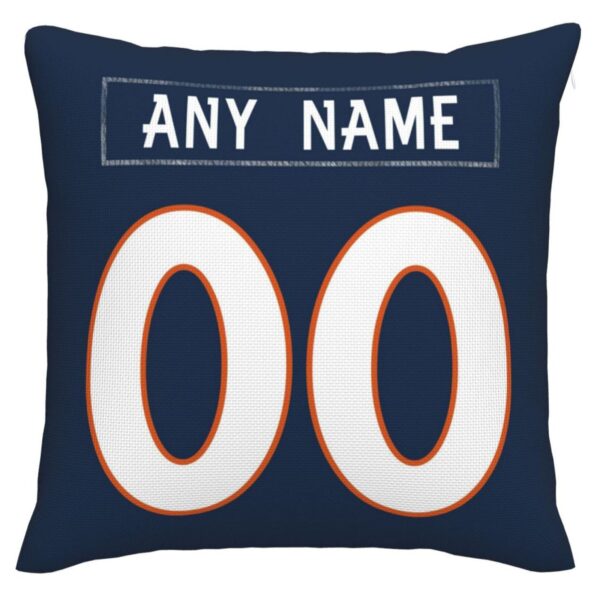 Custom D.Broncos Pillow Decorative Throw Pillow Case - Print Personalized Football Team Fans Name & Number Birthday Gift Football Pillows - Image 3