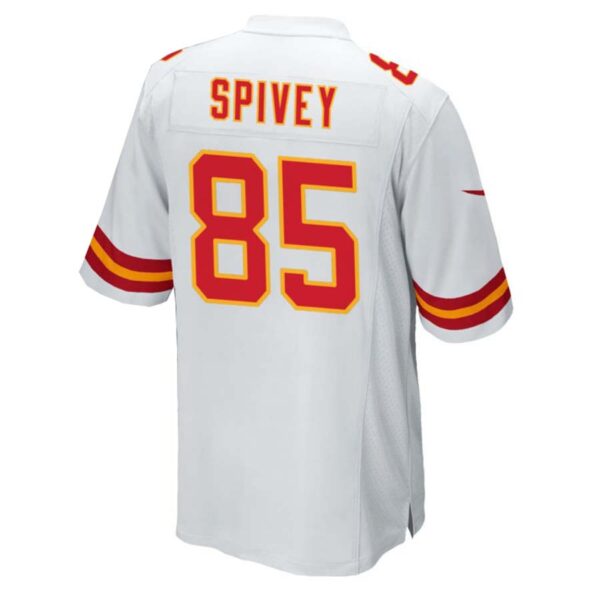 KC.Chiefs #85 Geor'Quarius Spivey White Game Player Jersey Stitched American Football Jerseys