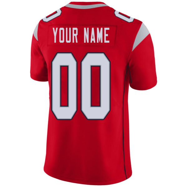 Custom NE.Patriots Stitched American Football Jerseys Personalize Birthday Gifts Red Jersey - Image 3