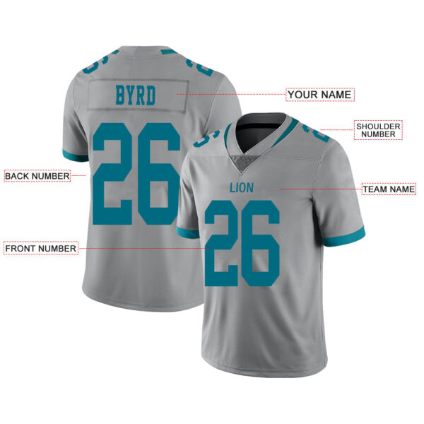 Custom J.Jaguars Stitched American Football Jerseys Personalize Birthday Gifts Grey Jersey - Image 2