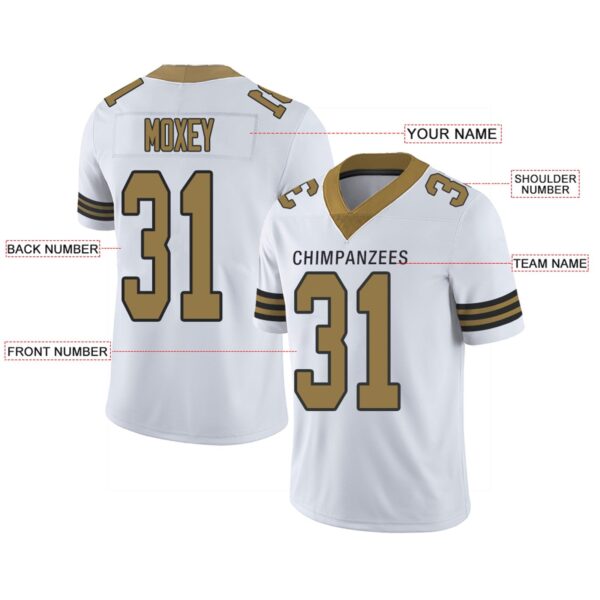 Custom NO.Saints Football Jerseys Team Player or Personalized Design Your Own Name for Men's Women's Youth Jerseys Black - Image 4