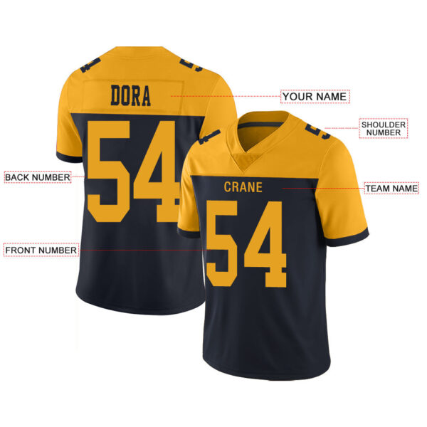 Custom GB.Packers Stitched American Football Jerseys Personalize Birthday Gifts Navy Jersey - Image 2