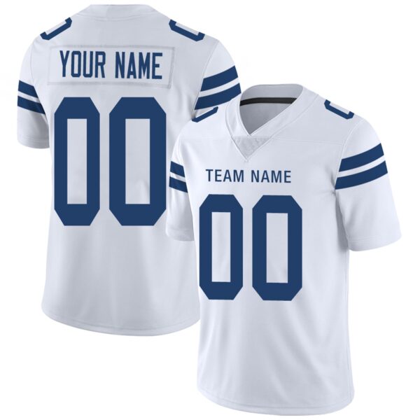 Custom IN.Colts Football Jerseys Team Player or Personalized Design Your Own Name for Men's Women's Youth Jerseys Royal - Image 2