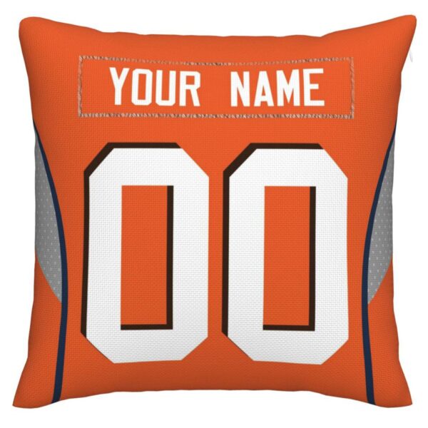 Custom C.Browns Pillow Decorative Throw Pillow Case - Print Personalized Football Team Fans Name & Number Birthday Gift Football Pillows