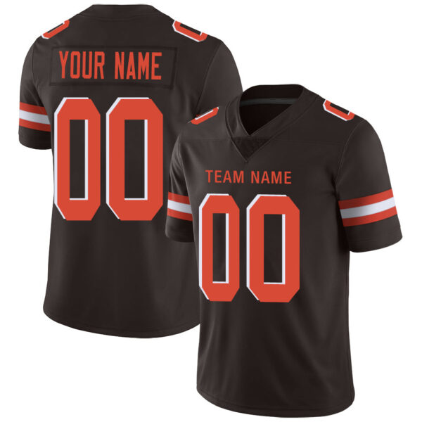 Custom C.Brown Stitched American Jerseys Personalize Birthday Gifts Brown Football Jerseys