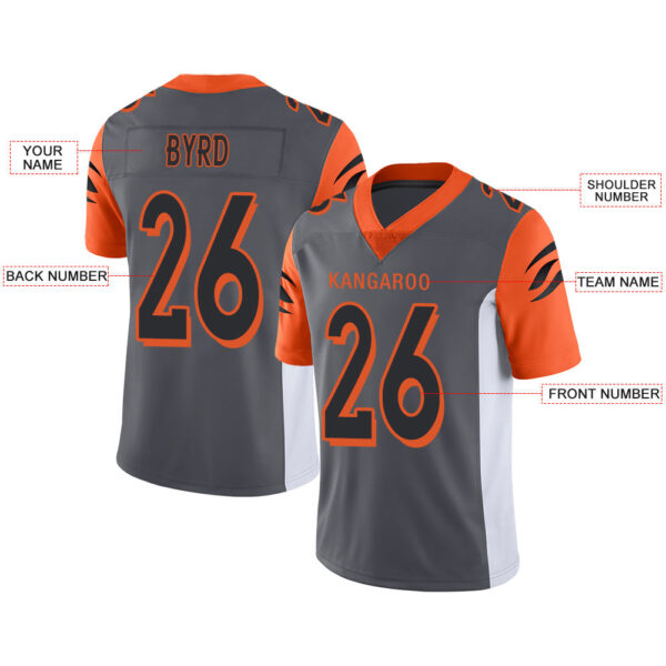 Custom C.Bengal Stitched American Football Jerseys Personalize Birthday Gifts Grey Jersey - Image 2