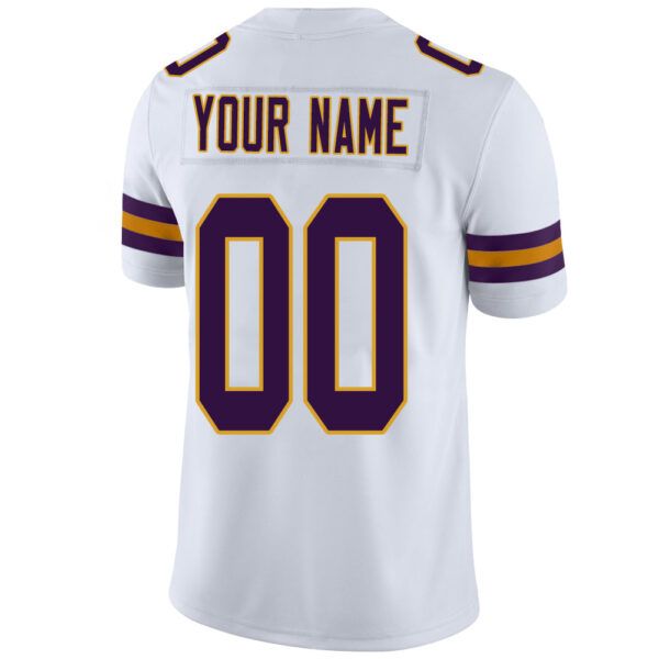 Custom MN.Vikings Stitched American Football Jerseys Personalize Birthday Gifts White Jersey - Image 3