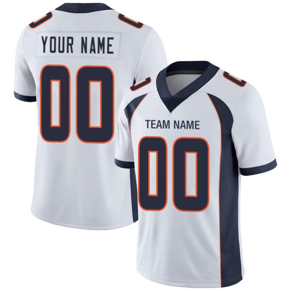 Custom D.Broncos Football Jerseys Team Player or Personalized Design Your Own Name for Men's Women's Youth Jerseys Orange - Image 3