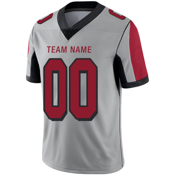 Custom A.Falcon Stitched American Football Jerseys Personalize Birthday Gifts Grey Jersey - Image 4