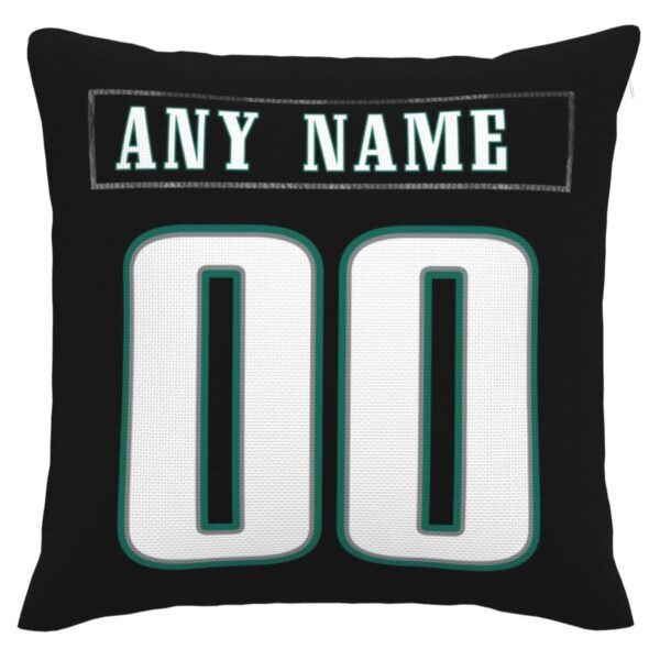 Custom P.Eagles Pillow Decorative Throw Pillow Case - Print Personalized Football Team Fans Name & Number Birthday Gift Football Pillows - Image 2