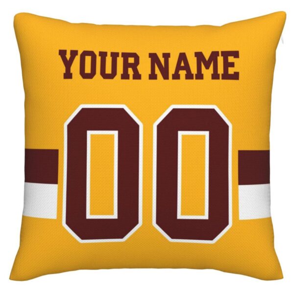 Custom W.Football Team Pillow Decorative Throw Pillow Case - Print Personalized Football Team Fans Name & Number Birthday Gift Football Pillows - Image 3