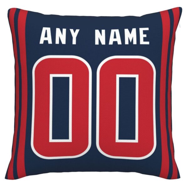 Custom H.Texans Pillow Decorative Throw Pillow Case - Print Personalized Football Team Fans Name & Number Birthday Gift Football Pillows - Image 3