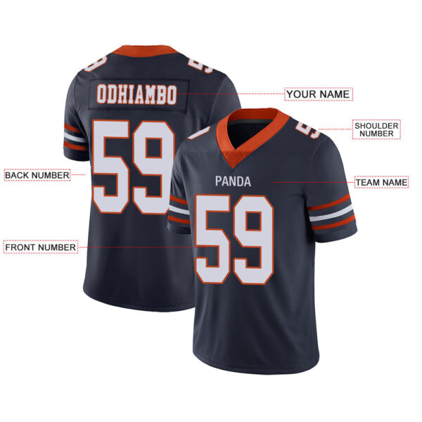 Custom C.Bear Stitched American Personalize Birthday Gifts Navy Jersey Football Jerseys - Image 2