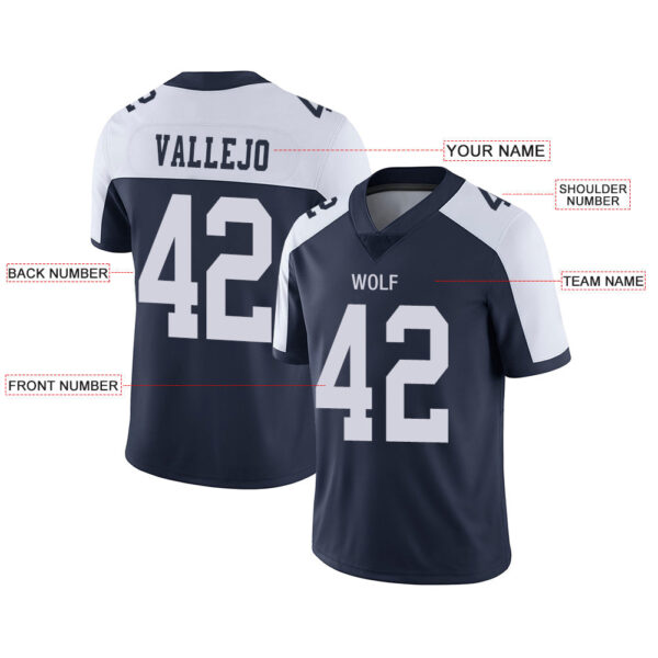 Custom D.Cowboys Stitched American Football Jerseys Personalize Birthday Gifts Navy Jersey - Image 2