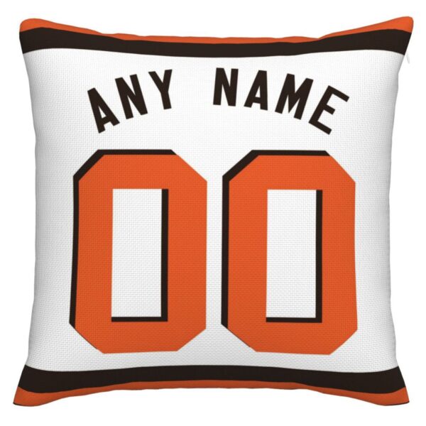 Custom C.Browns Pillow Decorative Throw Pillow Case - Print Personalized Football Team Fans Name & Number Birthday Gift Football Pillows - Image 2