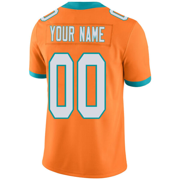 Custom M.Dolphins Stitched American Football Jerseys Personalize Birthday Gifts Orange Jersey - Image 3