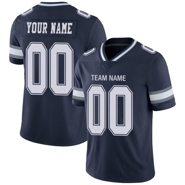 Custom D.Cowboys Football Jerseys Team Player or Personalized Design Your Own Name for Men's Women's Youth Jerseys Navy