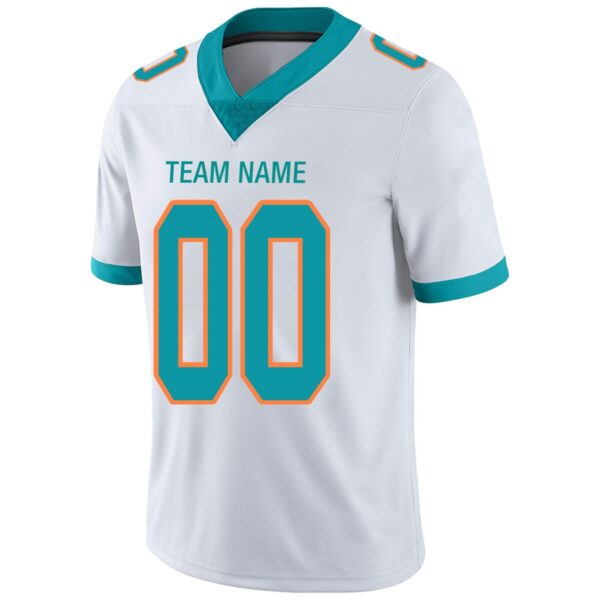 Custom M.Dolphins Football Jerseys Team Player or Personalized Design Your Own Name for Men's Women's Youth Jerseys Aqua - Image 8