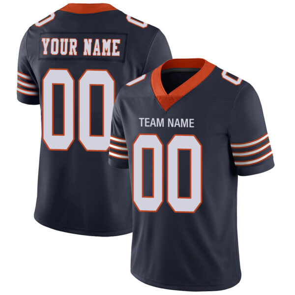 Custom C.Bear Stitched American Football Jerseys Personalize Birthday Gifts Navy Jersey