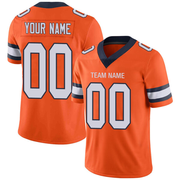 Custom D.Broncos Stitched American Football Jerseys Personalize Birthday Gifts Orange Jersey