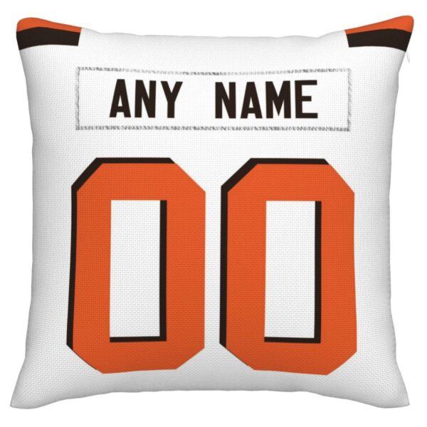 Custom C.Browns Pillow Decorative Throw Pillow Case - Print Personalized Football Team Fans Name & Number Birthday Gift Football Pillows - Image 2