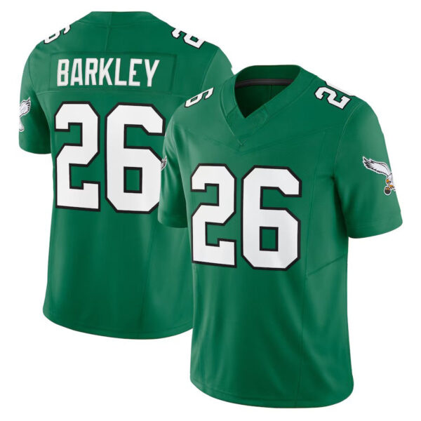 P.Eagles #26 Saquon Barkley Kelly Green Vapor F.U.S.E. Limited Jersey Stitched American Football Jerseys - Image 2